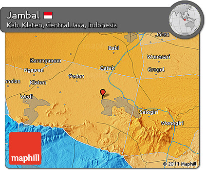 Political 3D Map of Jambal