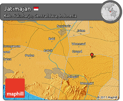 Political 3D Map of Jatimajan