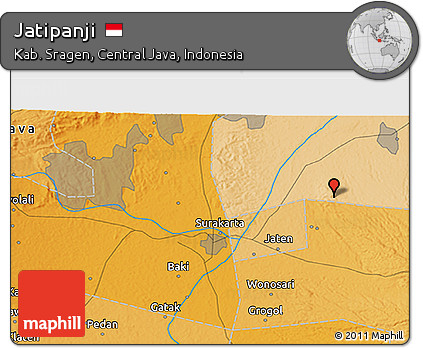 Political 3D Map of Jatipanji