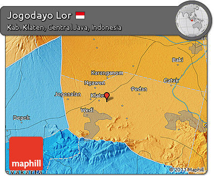 Political 3D Map of Jogodayo Lor