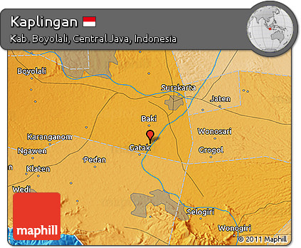 Political 3D Map of Kaplingan
