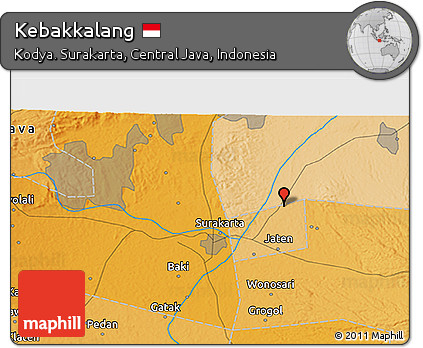 Political 3D Map of Kebakkalang