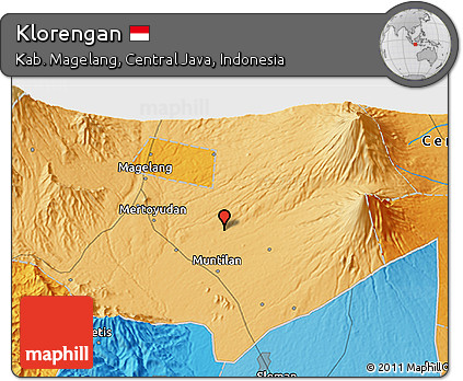 Political 3D Map of Klorengan