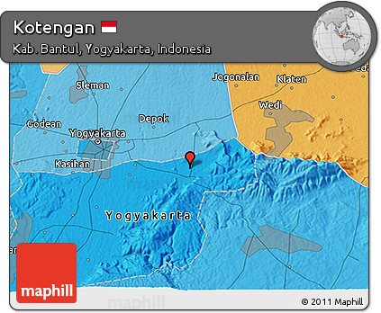 Political 3D Map of Kotengan