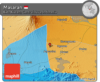 Political 3D Map of Masaran