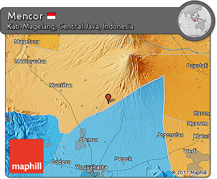 Political 3D Map of Mencor