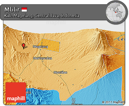 Political 3D Map of Mlilir