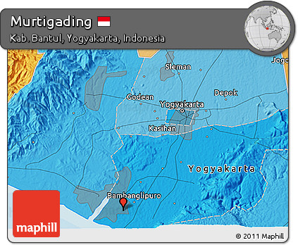 Political 3D Map of Murtigading