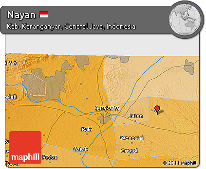 Political 3D Map of Nayan