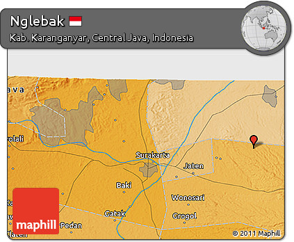 Political 3D Map of Nglebak