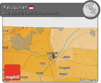 Political 3D Map of Palugunan