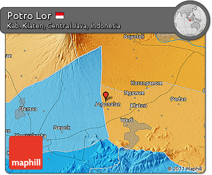 Political 3D Map of Potro Lor