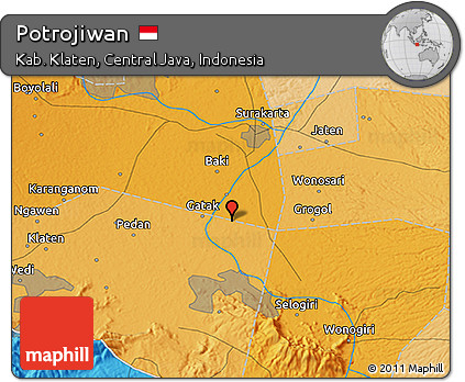Political 3D Map of Potrojiwan