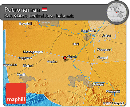 Political 3D Map of Potronaman