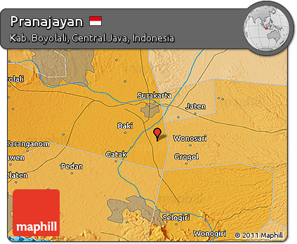 Political 3D Map of Pranajayan