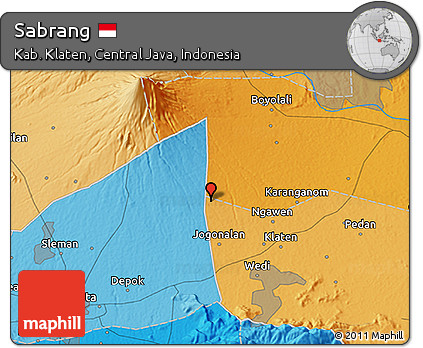 Political 3D Map of Sabrang