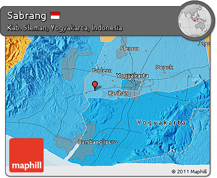 Political 3D Map of Sabrang