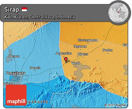 Political 3D Map of Sirap
