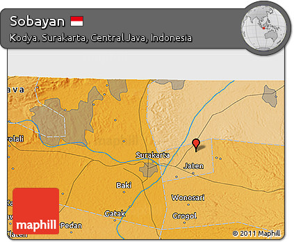 Political 3D Map of Sobayan