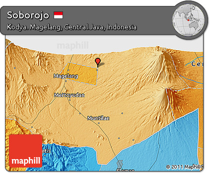 Political 3D Map of Soborojo