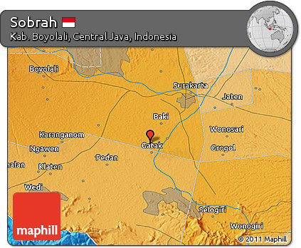 Political 3D Map of Sobrah