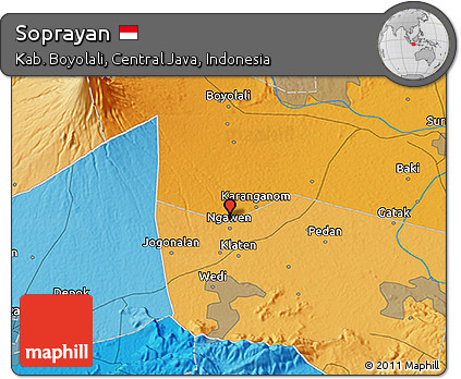 Political 3D Map of Soprayan