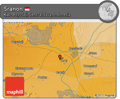Political 3D Map of Sranon