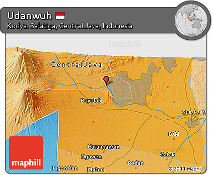 Political 3D Map of Udanwuh