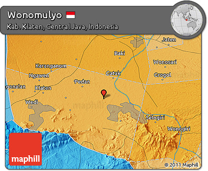 Political 3D Map of Wonomulyo