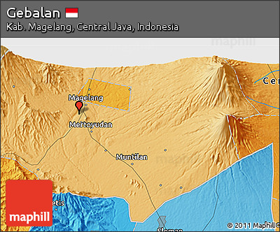 Political 3D Map of Gebalan