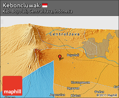 Political 3D Map of Keboncluwak