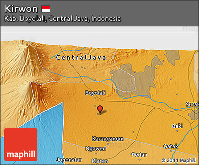 Political 3D Map of Kirwon