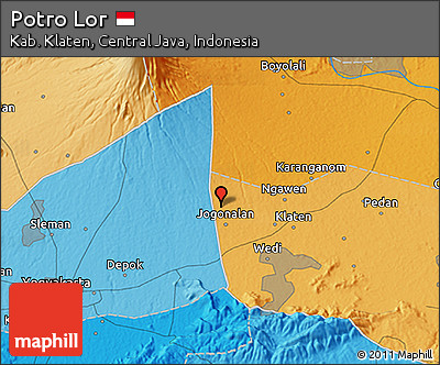 Political 3D Map of Potro Lor