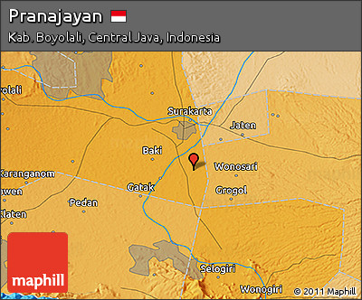 Political 3D Map of Pranajayan