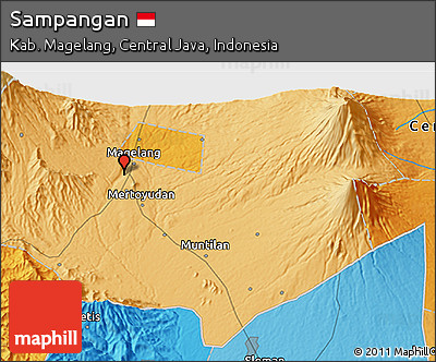 Political 3D Map of Sampangan