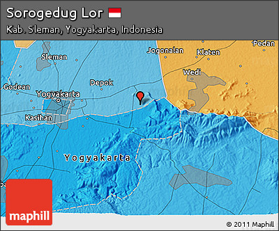 Political 3D Map of Sorogedug Lor