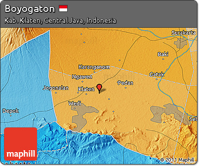Political 3D Map of Boyogaton