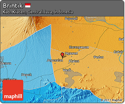 Political 3D Map of Brintik