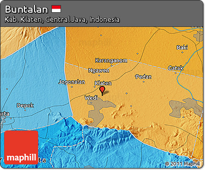 Political 3D Map of Buntalan