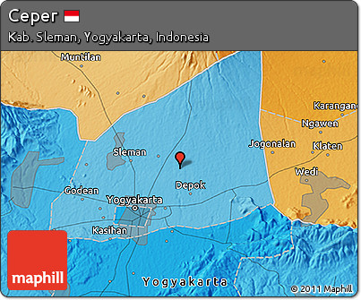 Political 3D Map of Ceper