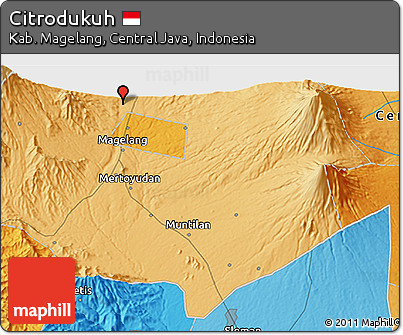 Political 3D Map of Citrodukuh