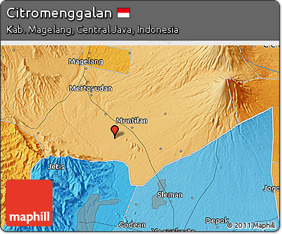 Political 3D Map of Citromenggalan