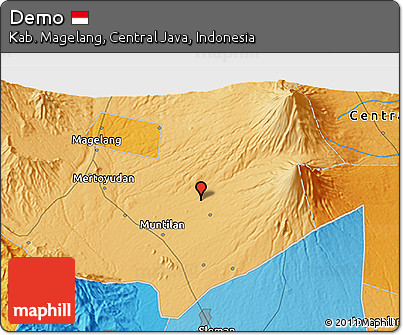 Political 3D Map of Demo