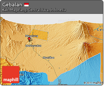 Political 3D Map of Gebalan