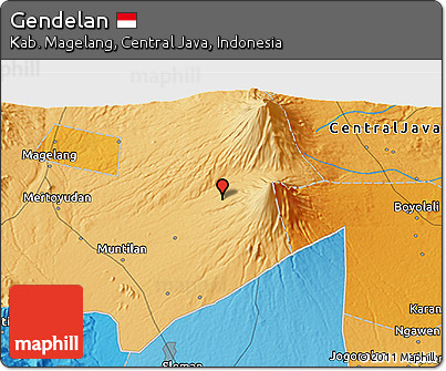 Political 3D Map of Gendelan