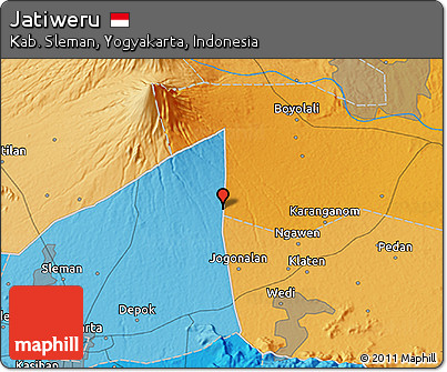 Political 3D Map of Jatiweru