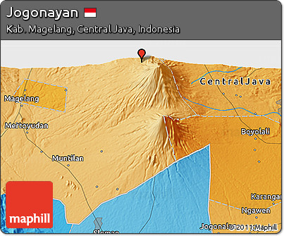 Political 3D Map of Jogonayan