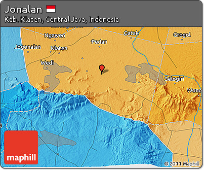 Political 3D Map of Jonalan