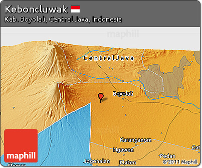 Political 3D Map of Keboncluwak