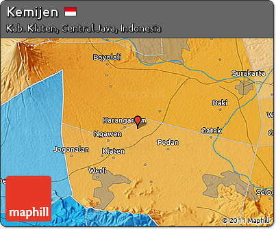 Political 3D Map of Kemijen